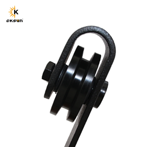 Oksun Oem/odm personnalisation système de <span class=keywords><strong>Rail</strong></span> de porte de grange décorative pour la maison Kits de quincaillerie pour porte de grange coulissante en acier au carbone - Product Image 4