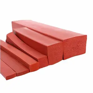 Silicone Strip Square Silicone Sponge Extrude Rubber Foam Seal Strip High And Low Temperature Resistant