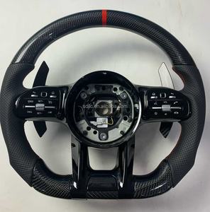 Volant en Demi-Alcantara et Fibre de Carbone avec LED pour Mercedes-Benz ML W164 W166 W211 W212 C117 C118 W251 W176 W204 W205 <span class=keywords><strong>C63s</strong></span> AMG - Product Image 4