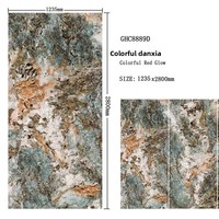 Panneau mural moderne en bois massif plaqué PET, imitation marbre carbone cristal, bambou, imperméable, insonorisé pour fond de télévision domestique