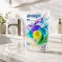 Capsules de lessive écologiques jetables 6-en-1 de qualité supérieure, OEM ODM, marque privée pour les marques de détail axées sur la qualité