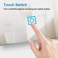 Cermin kamar mandi dinding pintar LED, cermin layar sentuh Modern bentuk tidak beraturan kaca dekorasi Anti air lampu latar rias