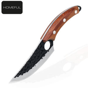 6 بوصة سكين طاه احترافي من الفولاذ المقاوم للصدأ بمقبض خشبي مطبخ صغير للاستخدام الخارجي فيليه جزار كليفر - Product Image 2