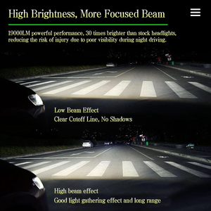 Lampadine LED per Veicoli con Separazione Termoelettrica 150W, Luminosità Estrema 11000Lm, 6500K, 9-63V, 9006 F15A per Flotte di Veicoli Tropicali - Product Image 4