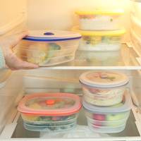 Bol pliable sans BPA, boîte à Lunch en Silicone de qualité alimentaire, vente en gros, ml