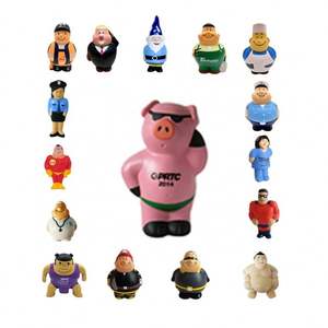 Pelota Antiestrés con Forma de Cerdo de Pie, Pelotas de Juguete Promocionales con Logotipo, Pelota Antiestrés de Cerdo de Pie para Regalos Navideños - Product Image 1