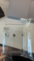 Mini porte-monnaie en PVC transparent personnalisé avec paillettes, chaîne à billes et fermeture à pression pour rouge à lèvres, cartes et écouteurs