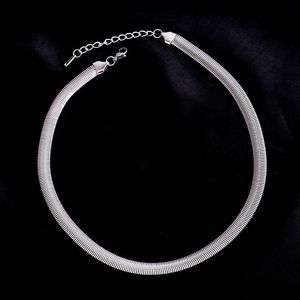 European American Minimalist Titanium Steel Gold Silver Chain Necklace Party Fashion Geometric Design - Product Image 4