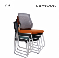Chaise de bureau ergonomique en tissu breveté au design moderne, siège en mousse moulée, cadre de siège pour chaises empilables de salle de formation