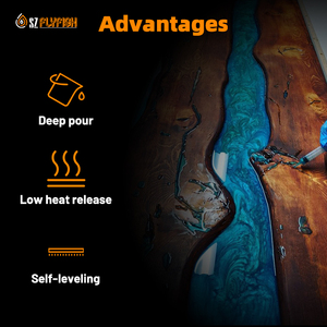 Nhựa Epoxy trong suốt tinh thể chữa bệnh chậm <span class=keywords><strong>2</strong></span>:<span class=keywords><strong>1</strong></span> cho các bảng sông Chất lượng cao-Tạo Nhiệt tối thiểu & 100% không có bong bóng - Product Image 4