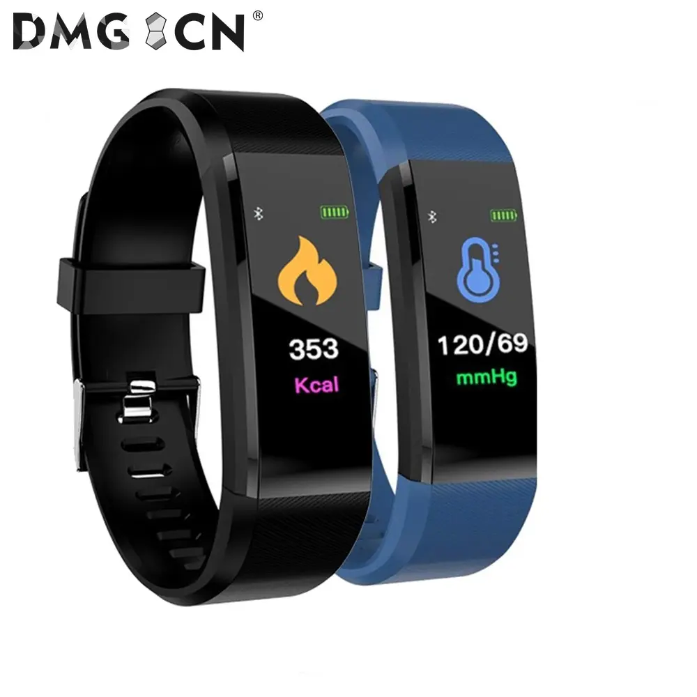 Color Screen Smart Band Heart Rate Fitness Activity Tracker Smart Bracelet Wristband Watch Band for Men Women Kids