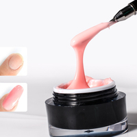 Colle à ongles à faible MOQ, haute viscosité, à marque privée, gel UV de construction japonais effet gelée pour fournitures de salon de manucure