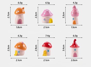 Casa de Hongos Decorativa al por Mayor, Hongo de Resina de Colores Vibrantes, Adornos para Jardín de Hadas, Accesorios DIY para Terrarios B2B - Product Image 2