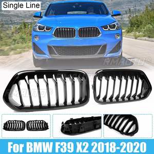 กระจังหน้าสีดำแบบเส้นเดียว 1 คู่ สำหรับ BMW F39 X2 M35i XDrive20d XDrive28i SDrive20i ปี 2018 2019 2020 สีดำเงา - Product Image 1