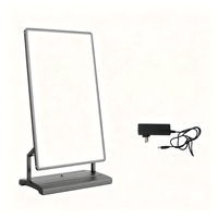 Boîtes lumineuses publicitaires ultra-minces à double face, autoportantes, en forme de A, avec éclairage LED