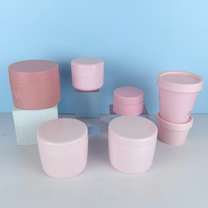 Superior Materials Round Cosmetic Packaging Container PET Pink <b>Plastic</b> Cream <b>Jar</b> for Skincare 150g 200g 250g 300g 400mg 500g - Product Image 3