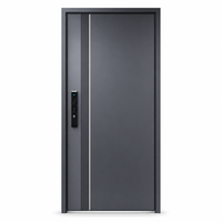 Porte d'entrée commerciale en aluminium pour projets d'appartements et d'hôtels, porte de sécurité résidentielle, isolation thermique