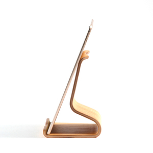 Vente directe d'usine support d'ordinateur de tablette en bois courbé durable de style moderne avec la conception en bois de pouf en gros - Product Image 6