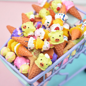 100 cái/túi Thực Phẩm Màu Hồng Gấu Snowball Kem Màu Tím <span class=keywords><strong>Bow</strong></span> <span class=keywords><strong>Ice</strong></span> <span class=keywords><strong>Cream</strong></span> Flatback Nhựa Charms Cho Chất Nhờn Trường Hợp Di Động Keychain DIY Craft - Product Image 4