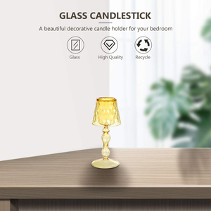 Candelabro de Estilo Europeo, Lámpara de Mesa de Lujo, Candelabro de Vidrio para Decoración del Hogar - Product Image 5