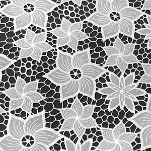 Fabricants vente en gros nouveau lait soie couleur Morning Glory évider vêtements pour femmes coton broderie dentelle tissu - Product Image 5