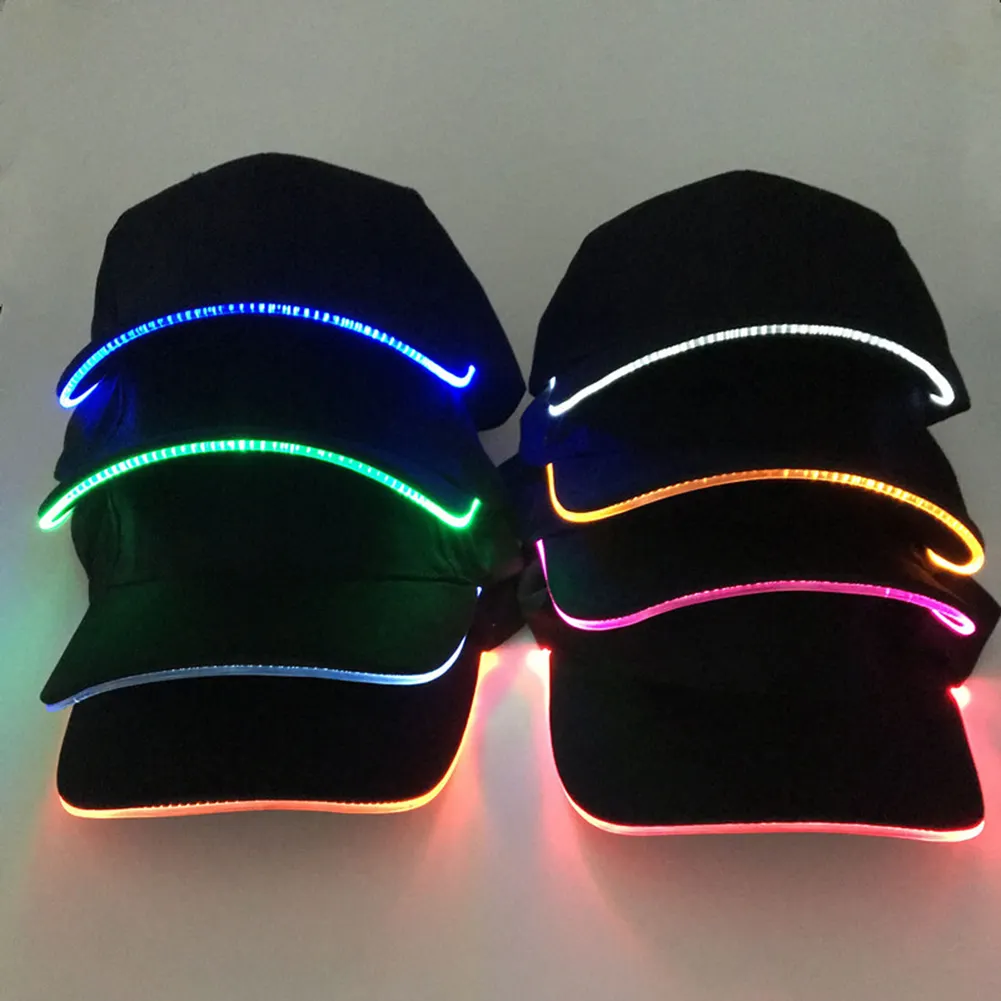 Gorra de béisbol LED, gorras y sombreros brillantes de fiesta de luz LED-3 modos/Disco/vestido de fantasía