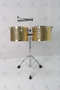 OEM Rose Gold Metal Latin <strong>Timbales</strong> Drumhead with Adjustable <strong>LP</strong> Lugs and Customizable Features - Product Image 3