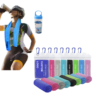 Soft Breathable 40x12 Cooling Towel with Custom Logo Quick-Dry Polyester/Nylon for Yoga Sport <b>Running</b> Gym & Fitness - Product Image 3