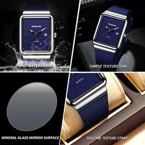 Binbond B1331 1331 Fashion Quartz Movement <b>Watch</b> for <b>Men</b> Silicone Strap <b>Waterproof</b> Business Casual Male Wristwatch - Product Image 6