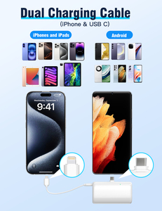 2025 Global Debut World's <strong>Smallest</strong> 10000mAh USB-C <strong>Power</strong> <strong>Bank</strong> with 22.5W Fast Charge Built-in Connector No Cable Required - Product Image 3