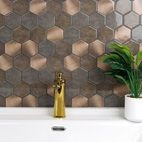 Carreaux muraux hexagonaux autocollants – Vinyle décoratif facile à poser pour la rénovation intérieure
