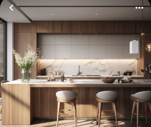 CBMmart design di lusso in rovere bianco armadi personalizzati mobili da cucina <span class=keywords><strong>disegni</strong></span> 3D gratuiti - Product Image 3