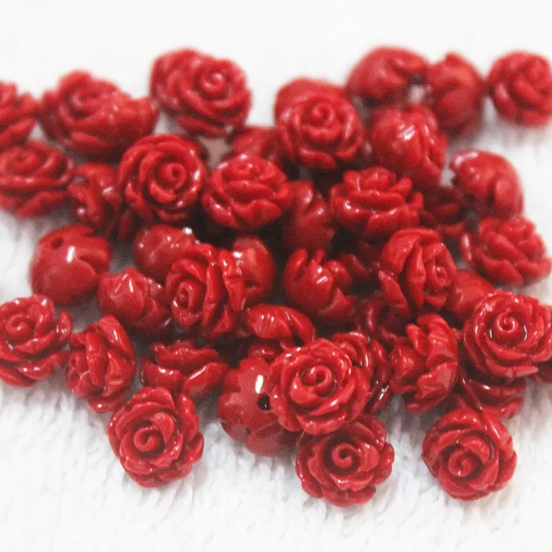 Wholesale gemstone jewelry synthetic coral flowers