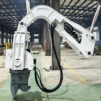 Martillo Vibratorio Hidráulico KN250 Montado en Excavadora, Martillo Vibratorio para Hincado de Pilotes de Lámina y Tubulares para Obras de Construcción