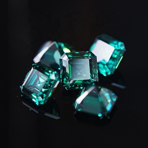 SICGEM 6mm 1 carato Asscher taglio verde scuro Color smeraldo VVS Moissanite pietre sciolte un pezzo singolare fantasia gemma - Product Image 5