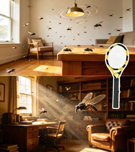 ไม้ตียุงไฟฟ้าแบบใช้ในบ้าน แบตเตอรี่ 4000V แรงดันสูง ตะแกรงหนา ชั้นเดียว ควบคุม<span class=keywords><strong>แมลง</strong></span>วันได้อย่างมีประสิทธิภาพ - Product Image 6