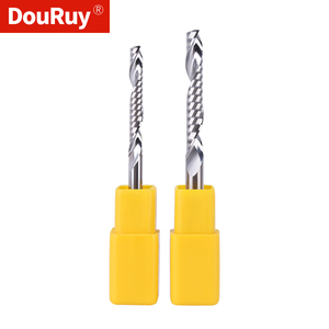 DouRuy A + الصلبة كربيد واحد الناي Upcut نهاية مطحنة بت التوجيه <span class=keywords><strong>CNC</strong></span> دوامة O الناي أدوات الطحن لأكريليك PVC - Product Image 5