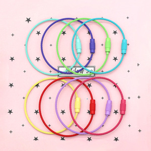 Anneaux en fil de fer peint en acier inoxydable, porte-clés durables, accessoires de bijoux DIY, forme ovale, vente en gros - Product Image 1