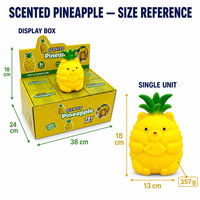Grandes peluches ananas en TPR, ultra-douces, à récupération lente, jouet réaliste à presser en forme de fruit, anti-stress, jouet sensoriel pour filles