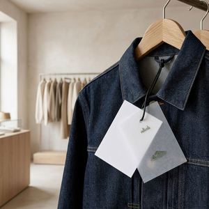 Étiquette de vêtement personnalisée à double couche avec corde tressée pour l'emballage des vêtements - Product Image 4