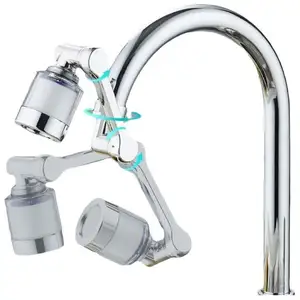 Venda direta da fábrica Junta giratória 1080 rotação Torneira de cozinha Tap Adapter Aerador bico Chuveiro Filtro Conector Bico