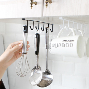 Porte-gobelet sous armoire, porte-crochets <span class=keywords><strong>de</strong></span> rangement pour objets <span class=keywords><strong>de</strong></span> <span class=keywords><strong>cuisine</strong></span> légers, porte-crochet pour armoire <span class=keywords><strong>de</strong></span> <span class=keywords><strong>cuisine</strong></span> - Product Image 1