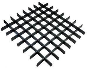 Современная перфорированная решетка из окрашенного в черный цвет алюминия для потолков в больницах, спортзалах, торговых центрах, отелях – влагостойкий металлический ламельный профиль - Product Image 1