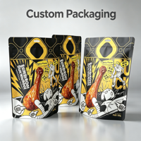 Sachet Doypack Personnalisé Imprimé avec Fenêtre, Emballage Alimentaire en Plastique Refermable de Qualité Alimentaire pour Viande Épicée Cuite, Snacks et Produits de Charcuterie