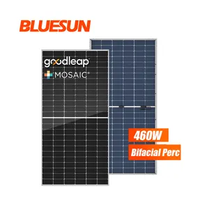 USA market LA warehouse anti dumping free solar panel mono 450w 455w 460w 550w bifacial double glass solar panel for sale