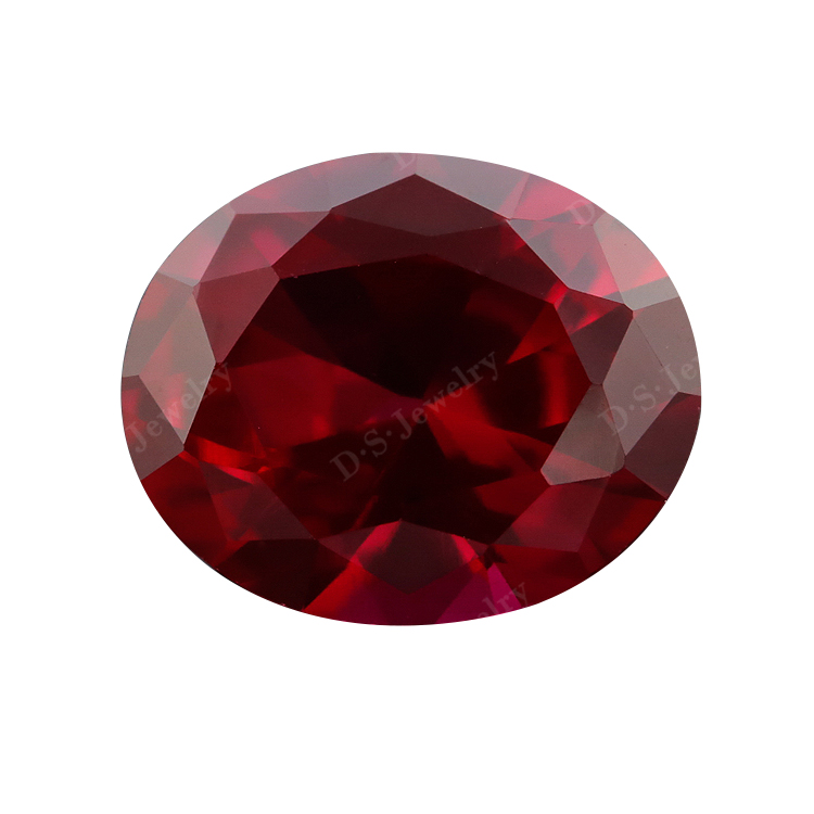 Factory price ruby corundum gemstone pear shape synthetic ruby stone prices