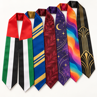 Écharpe de souvenir personnalisée avec drapeau national, en satin imprimé en couleur, pour événements sportifs et célébrations