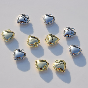 Alloy Heart Pendant <b>Sweetie</b> Engraved Gold Silver Color DIY Jewelry Findings for Earrings Necklace Making 10pcs - Product Image 4