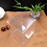 PVC Transparent Boîte Cadeau Pliable Bonbons Biscuit Carré Boîtes En Plastique Transparent Emballage Refermable Boîte De Cadeau De Fête De Mariage