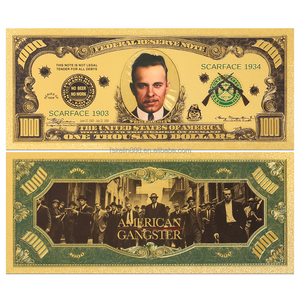 Conception personnalisée, 5 modèles, style américain, billet de banque souvenir en plastique plaqué or pour cadeaux - Product Image 5